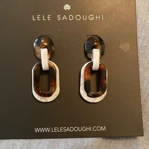 Lele Sadoughi Mini Slim Banded Hoop Earrings
